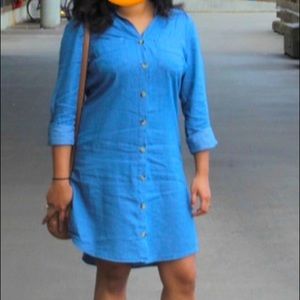 Charlotte Russe Short Jeans Dress (Size: Small)